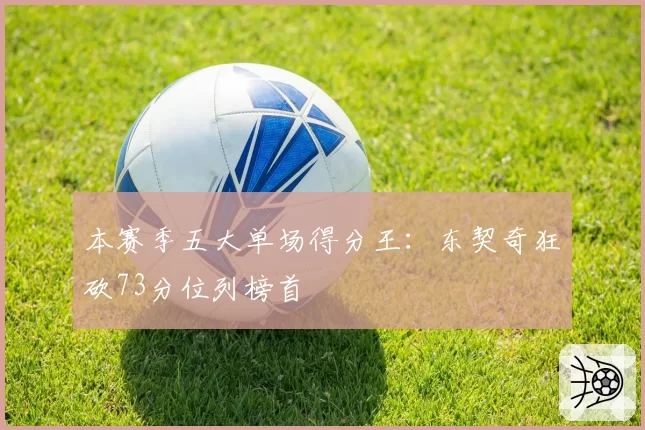 本赛季五大单场得分王：东契奇狂砍73分位列榜首